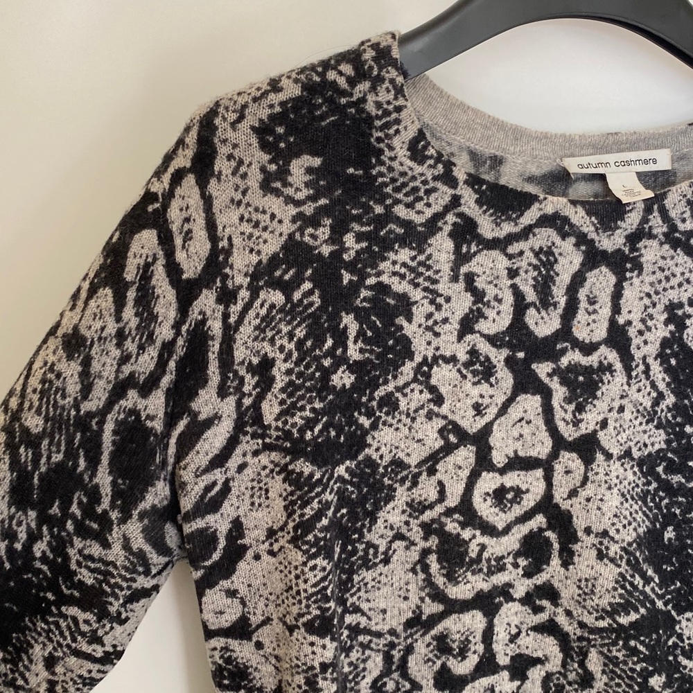 patterned autumn cashmere sweater